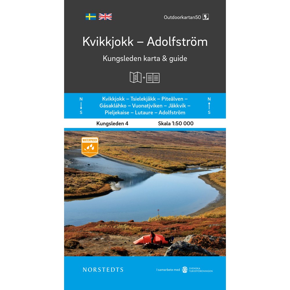 Kungsleden 4 Kvikkjokk Adolfström karta och guide Outdoorkartan